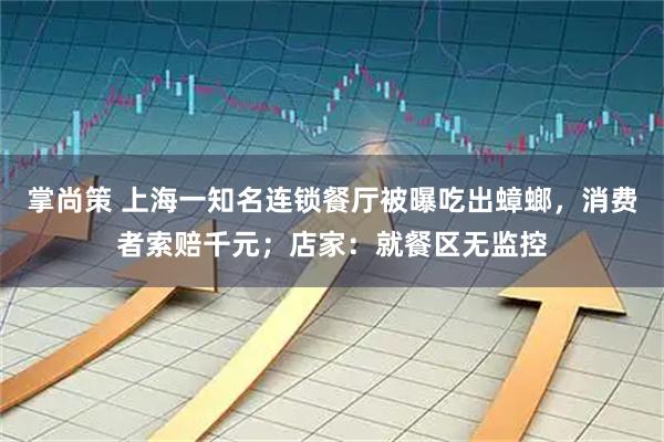 掌尚策 上海一知名连锁餐厅被曝吃出蟑螂，消费者索赔千元；店家：就餐区无监控